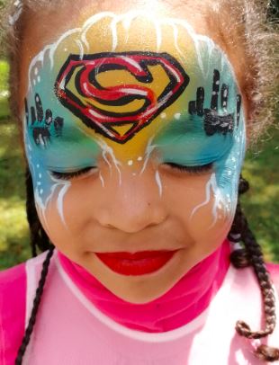 superwoman maquillage anniversaire enfant kid makeup